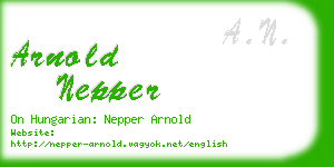 arnold nepper business card